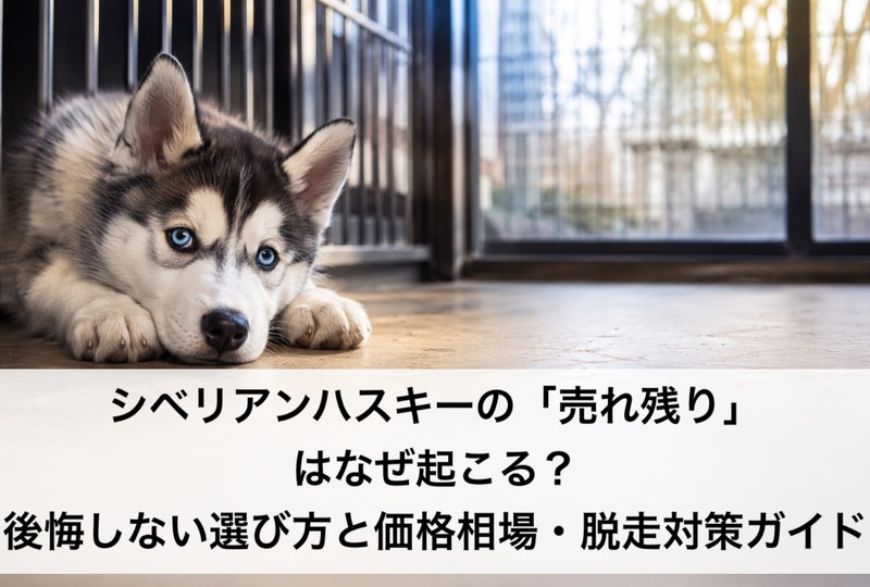 画像581：シベリアンハスキーの「売れ残り」はなぜ起こる？後悔しない選び方と価格相場・脱走対策ガイド